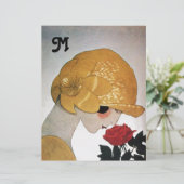 赤いローズモノグラムを持つ女性 (スタンド正面)