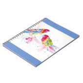 赤いローゼラパロットウォーター絵画カラーズノート ノートブック (左側)