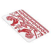 赤いローターのクロスステッチのパターロシアのン マグネット (右側)