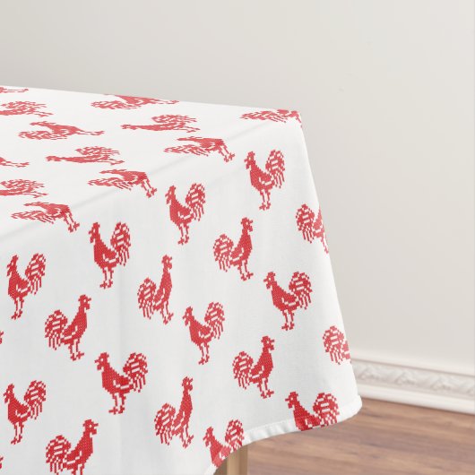 赤いローターのシームレスなパターン テーブルクロス (インサイチュ)