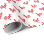 赤いローターのシームレスなパターン ラッピングペーパー (ロールコーナー)