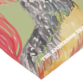 赤いローターウォーターカラーのイラスト ショートテーブルランナー (コーナー)