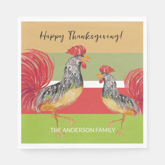 赤いローターウォーターカラーのイラスト スタンダードランチョンナプキン (正面)