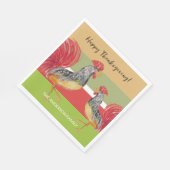 赤いローターウォーターカラーのイラスト スタンダードランチョンナプキン (角)