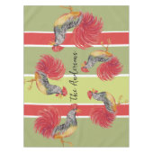 赤いローターウォーターカラーのイラスト テーブルクロス (正面)