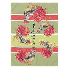 赤いローターウォーターカラーのイラスト テーブルクロス