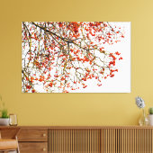 赤いローワン果実又はアッシュベリー キャンバスプリント (インサイチュ (リビング))