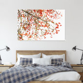赤いローワン果実又はアッシュベリー キャンバスプリント (インサイチュ (寝室))