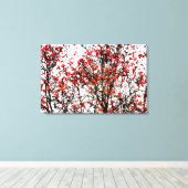 赤いローワン果実又はアッシュベリー キャンバスプリント (インサイチュ (ウッドフロア))