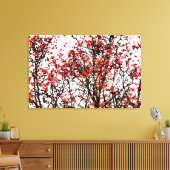 赤いローワン果実又はアッシュベリー キャンバスプリント (インサイチュ (リビング))