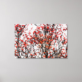 赤いローワン果実又はアッシュベリー キャンバスプリント