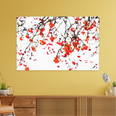 赤いローワン果実又はアッシュベリー キャンバスプリント (インサイチュ (リビング))