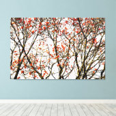 赤いローワン果実又はアッシュベリー キャンバスプリント (インサイチュ (ウッドフロア))