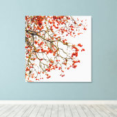 赤いローワン果実又はアッシュベリー キャンバスプリント (インサイチュ (ウッドフロア))