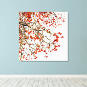 赤いローワン果実又はアッシュベリー キャンバスプリント (インサイチュ (ウッドフロア))