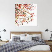 赤いローワン果実又はアッシュベリー キャンバスプリント (インサイチュ (寝室))