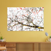 赤いローワン果実又はアッシュベリー キャンバスプリント (インサイチュ (リビング))