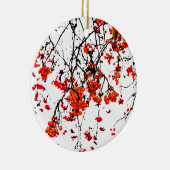 赤いローワン果実又はアッシュベリー セラミックオーナメント (右)