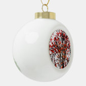 赤いローワン果実又はアッシュベリー セラミックボールオーナメント (左)