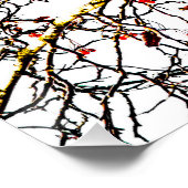 赤いローワン果実又はアッシュベリー ポスター (コーナー)