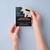 赤いロ絵を描ーラー、ペインター&デコレータ広告ーズ チラシ (手)