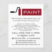 赤いロ絵を描ーラー、ペインター&デコレータ広告ーズ チラシ (正面)