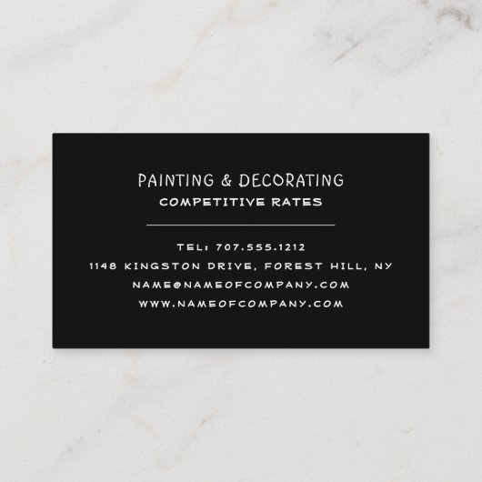 赤いロ絵を描ーラ、画家とデコレータ 名刺 (裏面)