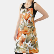 赤いワイルドフラワーウォーターカラーアート