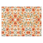 赤いワイルドフラワーウォーターカラーアート テーブルクロス (正面(横))