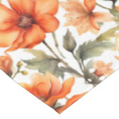 赤いワイルドフラワーウォーターカラーアート テーブルクロス (アングル)