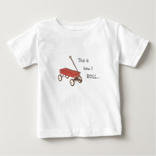 赤いワゴンワイシャツ ベビーTシャツ