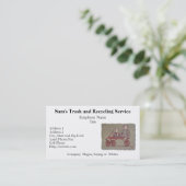 赤いワゴン、ウサギ及び人形 名刺 (スタンド正面)