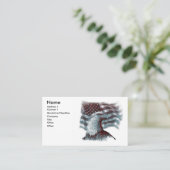 赤いワシ-愛国心が強い名刺 名刺 (スタンド正面)