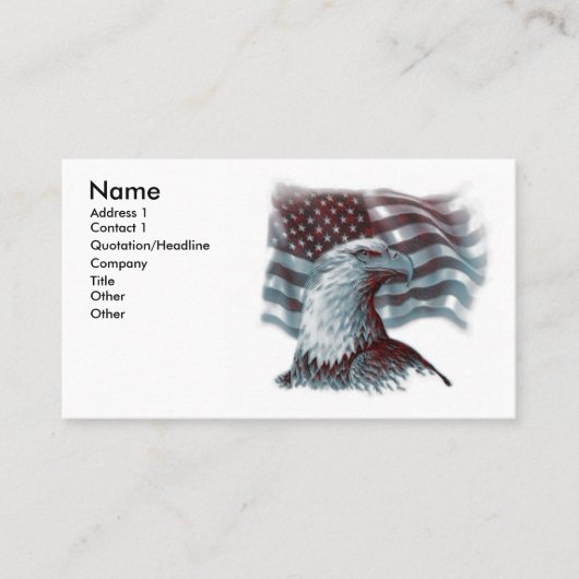 赤いワシ-愛国心が強い名刺 名刺 (正面)