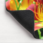 赤いワスレグサのマウスパッド マウスパッド (コーナー)