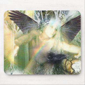 赤いワタリガラスによる私の虹 マウスパッド