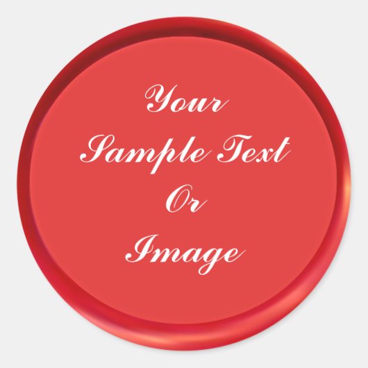 赤いワックスのシール ラウンドシール (正面)