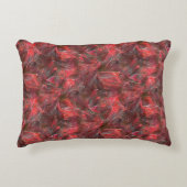 赤いワックスを塗った質感の僅かなレリーフ、 浮き彫り アクセントクッション (正面)