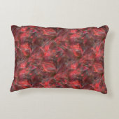 赤いワックスを塗った質感の僅かなレリーフ、 浮き彫り アクセントクッション (裏面)