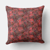 赤いワックスを塗った質感の僅かなレリーフ、 浮き彫り クッション (裏面)