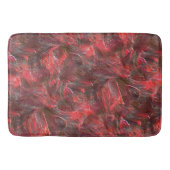 赤いワックスを塗った質感の僅かなレリーフ、 浮き彫り バスマット (正面)