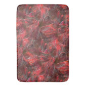 赤いワックスを塗った質感の僅かなレリーフ、 浮き彫り バスマット (正面縦)