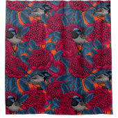 赤いワラタと妖精のレンチ シャワーカーテン (正面)