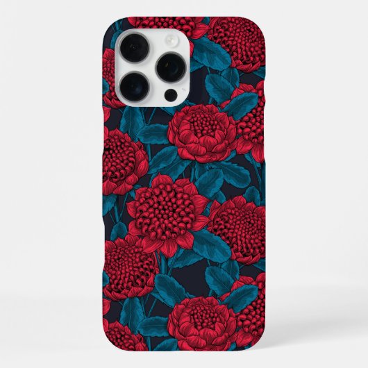 赤いワラタの花 iPhoneケース (裏面)