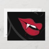 赤いヴァンパイアの唇のポストカード ポストカード (正面/裏面)