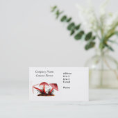 赤いヴィンテージのきのこの名刺 名刺 (スタンド正面)