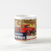 赤いヴィンテージのごまかし力ワゴン コーヒーマグカップ (中央)