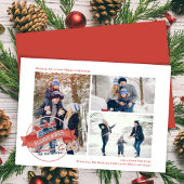 赤いヴィンテージのクリスマスの写真 サンタ シーズンカード