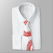 赤いヴィンテージのタコの触手のイラストレーション ネクタイ (タイ)