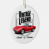 赤いヴィンテージの伝説 セラミックオーナメント (右)